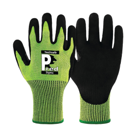 Pred Sigma Cut D Safety Gloves Sandy Nitrile Palm Green Black Small 931067 F