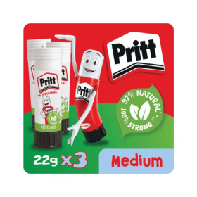 Pritt Stick Glue Stick 22g 3 Pack 498330 F