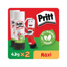 Pritt Stick Glue Stick 43g 2 Pack 498329 F