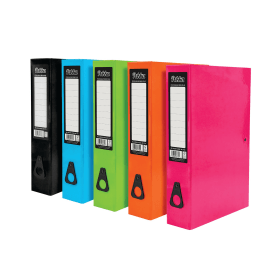 Pukka Brights Box File Foolscap Assorted 75mm 10 Pack 610500 F