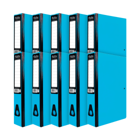 Pukka Brights Box File Foolscap Blue 75mm 10 Pack 610493 F