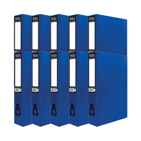 Pukka Brights Box File Foolscap Navy 75mm 10 Pack 594931 F