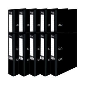 Pukka Brights Lever Arch File A4 Black 10 Pack 594941 F