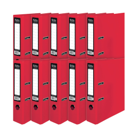 Pukka Brights Lever Arch File A4 Red 10 Pack 594939 F