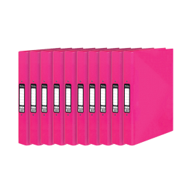 Pukka Brights Ringbinder 25mm A4 Pink 10 Pack 610492 F