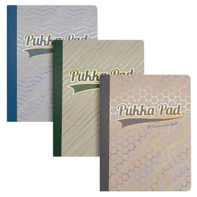 Pukka Pad B5 Haze Composition Books 140 Ruled Pages 80gsm Assorted 3 Pack 838193 F