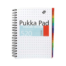Pukka Pad B5 Vocabulary Book White 130 Sheets 9599 VOC 798255 F