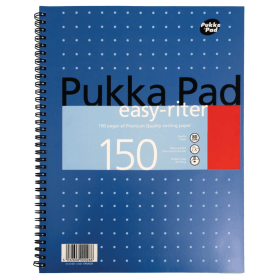 Pukka Pad Easy Riter Notepad Wirebound Ruled 150 Pages A4 Blue 3 Pack 103774 F