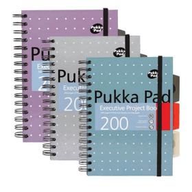 Pukka Pad Executive Ruled Project Book A5 Assorted 3 Pack 407482 F