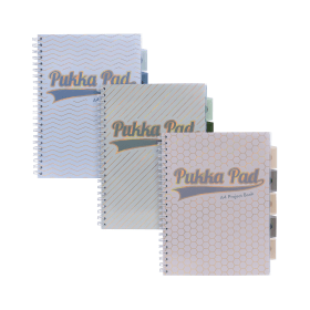 Pukka Pad Haze Project Book A4 Assorted 3 Pack 838189 F