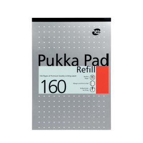 Pukka Pad Metallic Ruled Margin Refill Pad 160 Pages A4 6 Pack 145466 F