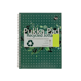 Pukka Pad Notebook Wirebound Ruled 110 Pages A4 Green 3 Pack 117799 F