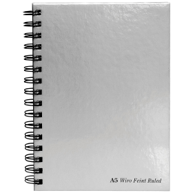 Pukka Pad Notebook Wirebound Ruled 160 Pages A5 Silver 5 pack 138496 F