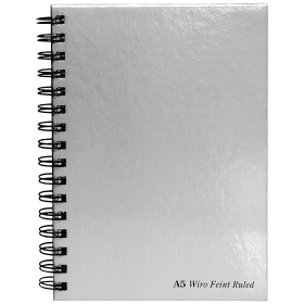 Pukka Pad Notebook Wirebound Ruled 160 Pages A5 Silver 5 pack WRULA5 138496 F