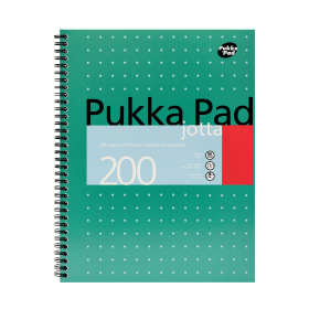 Pukka Pad Notebook Wirebound Ruled 200 Pages A4 Metallic 3 Pack 102000 F