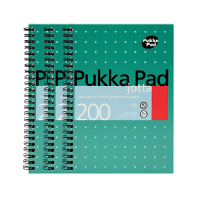 Pukka Pad Notebook Wirebound Ruled 200 Pages A5 Green 3 Pack 106127 F