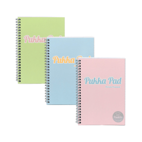 Pukka Pad Pastel Jotta Pad Ruled 200 Pages A5 Assorted 3 Pack 918066 F