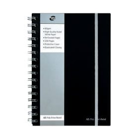 Pukka Pad Polypropylene Ruled Jotta Notebook 160 Pages A5 Black 3 Pack 157655 F