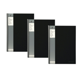 Pukka Pad Polypropylene Ruled Project Book A4 Black 3 Pack 180548 F