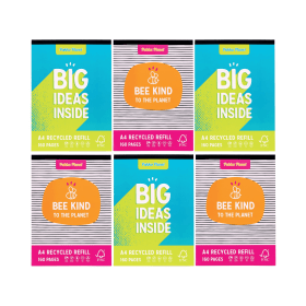 Pukka Pad Pukka Planet Ruled Margin Refill Pad 160 Pages A4 (6 Pack) 9899-SPP