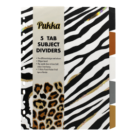 Pukka Pad Wild Divider 5 Part 250gsm A4 Assorted 9531 WLD 891271 F