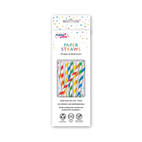Pukka Party Striped Drinking Straws 50 Pack 888878 F