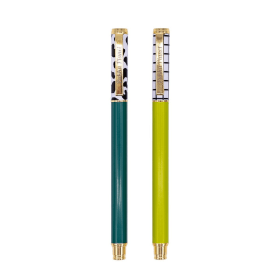 Pukka Planet Gel Pen 0.7mm Line Blue Green 2 Pack 930787 F
