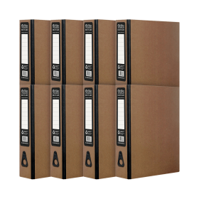 Pukka Recycled Box File Foolscap Kraft 75mm 8 Pack 610504 F