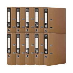 Pukka Recycled Lever Arch A4 Kraft 10 Pack 610502 F