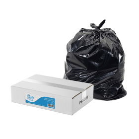 Purely Smile Heavy Duty Standard Black Sacks 80 Litre Black 200 Pack 562914 F