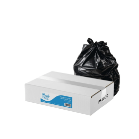 Purely Smile Medium Duty Standard Sacks 10kg 90 Litre Black 200 Pack 562925 F