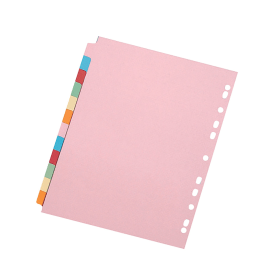 Q Connect Subject Divider 12 Part 160gsm A4 Assorted 20 Pack KF01515Q 493655 F