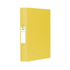 Q Connect 2 Ring Binder 25mm A4 Yellow 10 Pack 125983 F