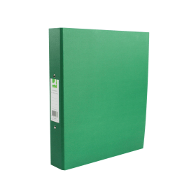 Q Connect 2 Ring Paper Over Board 25mm A4 Green 10 Pack 162338 F