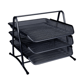 Q Connect 3 Tier Letter Tray A4 Black KF00823 393195 F