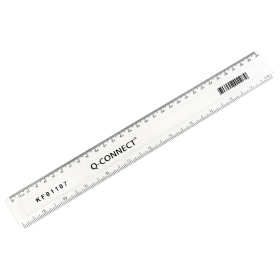 Q Connect 300mm 30cm Clear Ruler 136905 F