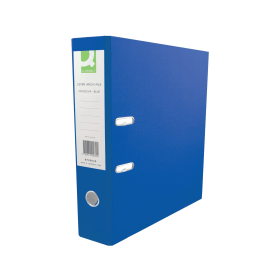 Q Connect 70mm Lever Arch File Polypropylene A4 Blue 10 Pack KF20020 125706 F