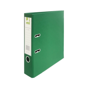 Q Connect 70mm Lever Arch File Polypropylene A4 Green 10 Pack KF20022 136982 F