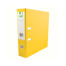 Q Connect 70mm Lever Arch File Polypropylene A4 Yellow 10 Pack KF20023 143572 F