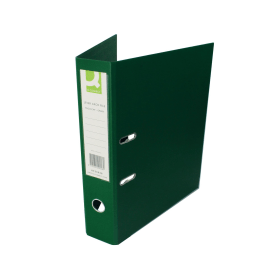 Q Connect 70mm Lever Arch File Polypropylene Foolscap Green 10 Pack 109955 F