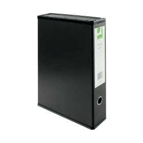 Q Connect 75mm Box File Foolscap Black 5 Pack 100899 F