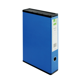 Q Connect 75mm Box File Foolscap Blue 5 Pack 107612 F