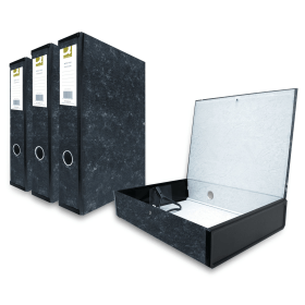 Q Connect 75mm Box File Foolscap Cloud 10 Pack 111796 F
