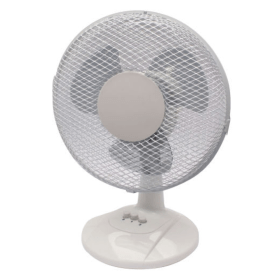 Q Connect 9 Inch 229mm Desk Fan 2 Speed White KF00402 KF00402 F