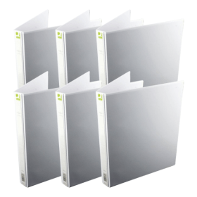 Q Connect A4 16mm Presentation 4D Ring Binder White 6 Pack KF01324Q 178607 F