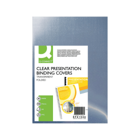 Q Connect A4 Binding Covers Clear 20 Pack 102303 F