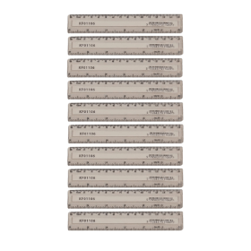 Q Connect Acrylic Shatter Resistant Ruler 15cm Clear 10 Pack 393211 F