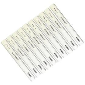 Q Connect Acrylic Shatter Resistant Ruler 30cm Clear 10 Pack 393212 F