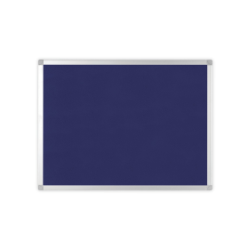 Q Connect Aluminium Frame Blue Felt Noticeboard with Fixing Kit 900mm x 600mm 158353 F