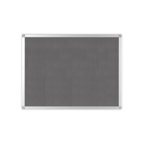 Q Connect Aluminium Frame Grey Felt Noticeboard with Fixing Kit 1200mm x 900mm 130877 F